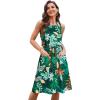 imageII ININ Womens Summer Casual Dress Sleeveless Midi Tank Dress Drawstring Button Down Sundress with PocketsFloral 07