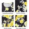 imageII ININ Womens Summer Casual Dress Sleeveless Midi Tank Dress Drawstring Button Down Sundress with PocketsFloral 10