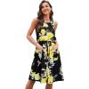 imageII ININ Womens Summer Casual Dress Sleeveless Midi Tank Dress Drawstring Button Down Sundress with PocketsFloral 10