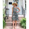 imageII ININ Womens Summer Casual Dress Sleeveless Midi Tank Dress Drawstring Button Down Sundress with PocketsFloral03