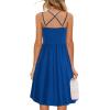 imageII ININ Womens Summer Dresses Casual Beach Boho Vacation Outfits Spaghetti Strap FloralSolid Sundress with PocketsBblue