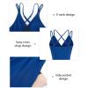 imageII ININ Womens Summer Dresses Casual Beach Boho Vacation Outfits Spaghetti Strap FloralSolid Sundress with PocketsBblue