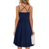imageII ININ Womens Summer Dresses Casual Beach Boho Vacation Outfits Spaghetti Strap FloralSolid Sundress with PocketsBnavy