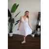 imageII ININ Womens Summer Dresses Casual Beach Boho Vacation Outfits Spaghetti Strap FloralSolid Sundress with PocketsBwhite