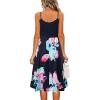 imageII ININ Womens Summer Dresses Casual Beach Boho Vacation Outfits Spaghetti Strap FloralSolid Sundress with PocketsCfloral 24