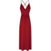 imageII ININ Womens Sundresses 2024 Fashion Outfits Wedding Guest Beach Dresses V Neck Spaghetti Strap High Waist Side Split Long Maxi Dress Wine