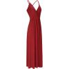 imageII ININ Womens Sundresses 2024 Fashion Outfits Wedding Guest Beach Dresses V Neck Spaghetti Strap High Waist Side Split Long Maxi Dress Wine