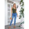 imageVICHYIE Summer Womens Sleeveless Tank Tops Cami Top Shirt Ribbed Classic Button Racerback BlouseB Army Green