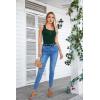 imageVICHYIE Summer Womens Sleeveless Tank Tops Cami Top Shirt Ribbed Classic Button Racerback BlouseB Blackish Green