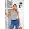 imageVICHYIE Summer Womens Sleeveless Tank Tops Cami Top Shirt Ribbed Classic Button Racerback BlouseB Grey