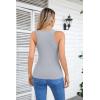 imageVICHYIE Summer Womens Sleeveless Tank Tops Cami Top Shirt Ribbed Classic Button Racerback BlouseB Grey