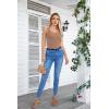imageVICHYIE Summer Womens Sleeveless Tank Tops Cami Top Shirt Ribbed Classic Button Racerback BlouseB Khaki No Coffee