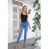 imageVICHYIE Summer Womens Sleeveless Tank Tops Cami Top Shirt Ribbed Classic Button Racerback BlouseB Navy