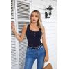 imageVICHYIE Summer Womens Sleeveless Tank Tops Cami Top Shirt Ribbed Classic Button Racerback BlouseB Navy