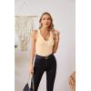 imageVICHYIE Tank Tops for Women Summer Sleeveless Shirts V Neck Ribbed Slim Fitted Tops Cami BlousesA Apricot