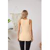 imageVICHYIE Tank Tops for Women Summer Sleeveless Shirts V Neck Ribbed Slim Fitted Tops Cami BlousesA Apricot