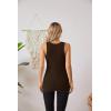 imageVICHYIE Tank Tops for Women Summer Sleeveless Shirts V Neck Ribbed Slim Fitted Tops Cami BlousesA Coffee