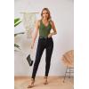 imageVICHYIE Tank Tops for Women Summer Sleeveless Shirts V Neck Ribbed Slim Fitted Tops Cami BlousesA Green