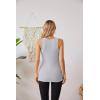 imageVICHYIE Tank Tops for Women Summer Sleeveless Shirts V Neck Ribbed Slim Fitted Tops Cami BlousesA Grey