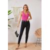 imageVICHYIE Tank Tops for Women Summer Sleeveless Shirts V Neck Ribbed Slim Fitted Tops Cami BlousesA Hot Pink