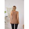 imageVICHYIE Tank Tops for Women Summer Sleeveless Shirts V Neck Ribbed Slim Fitted Tops Cami BlousesA Khakinot Coffee