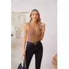 imageVICHYIE Tank Tops for Women Summer Sleeveless Shirts V Neck Ribbed Slim Fitted Tops Cami BlousesA Khakinot Coffee