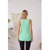 imageVICHYIE Tank Tops for Women Summer Sleeveless Shirts V Neck Ribbed Slim Fitted Tops Cami BlousesA Mint Green