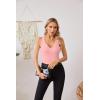 imageVICHYIE Tank Tops for Women Summer Sleeveless Shirts V Neck Ribbed Slim Fitted Tops Cami BlousesA Pink