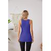 imageVICHYIE Tank Tops for Women Summer Sleeveless Shirts V Neck Ribbed Slim Fitted Tops Cami BlousesA Purple