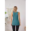 imageVICHYIE Tank Tops for Women Summer Sleeveless Shirts V Neck Ribbed Slim Fitted Tops Cami BlousesA Teal