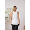 imageVICHYIE Tank Tops for Women Summer Sleeveless Shirts V Neck Ribbed Slim Fitted Tops Cami BlousesA White