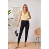 imageVICHYIE Tank Tops for Women Summer Sleeveless Shirts V Neck Ribbed Slim Fitted Tops Cami BlousesA Yellow Apricot