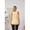 imageVICHYIE Tank Tops for Women Summer Sleeveless Shirts V Neck Ribbed Slim Fitted Tops Cami BlousesA Yellow Apricot