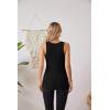 imageVICHYIE Tank Tops for Women Summer Sleeveless Shirts V Neck Ribbed Slim Fitted Tops Cami BlousesBlack