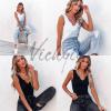 imageVICHYIE Tank Tops for Women Summer Sleeveless Shirts V Neck Ribbed Slim Fitted Tops Cami BlousesBlue Grey