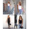 imageVICHYIE Tank Tops for Women Summer Sleeveless Shirts V Neck Ribbed Slim Fitted Tops Cami BlousesBlue Grey