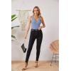 imageVICHYIE Tank Tops for Women Summer Sleeveless Shirts V Neck Ribbed Slim Fitted Tops Cami BlousesBlue Grey