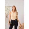 imageVICHYIE Women Tank Tops Summer Sleeveless Basic Cami Top Shirt Slim Knit Ribbed Racerback BlousesApricot