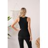 imageVICHYIE Women Tank Tops Summer Sleeveless Basic Cami Top Shirt Slim Knit Ribbed Racerback BlousesBlack