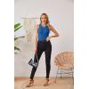 imageVICHYIE Women Tank Tops Summer Sleeveless Basic Cami Top Shirt Slim Knit Ribbed Racerback BlousesBlue