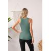 imageVICHYIE Women Tank Tops Summer Sleeveless Basic Cami Top Shirt Slim Knit Ribbed Racerback BlousesBlue Green