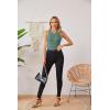imageVICHYIE Women Tank Tops Summer Sleeveless Basic Cami Top Shirt Slim Knit Ribbed Racerback BlousesBlue Green