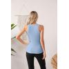 imageVICHYIE Women Tank Tops Summer Sleeveless Basic Cami Top Shirt Slim Knit Ribbed Racerback BlousesBlue02