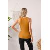 imageVICHYIE Women Tank Tops Summer Sleeveless Basic Cami Top Shirt Slim Knit Ribbed Racerback BlousesBurnt Orange