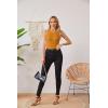 imageVICHYIE Women Tank Tops Summer Sleeveless Basic Cami Top Shirt Slim Knit Ribbed Racerback BlousesBurnt Orange