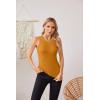 imageVICHYIE Women Tank Tops Summer Sleeveless Basic Cami Top Shirt Slim Knit Ribbed Racerback BlousesBurnt Orange