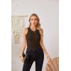 imageVICHYIE Women Tank Tops Summer Sleeveless Basic Cami Top Shirt Slim Knit Ribbed Racerback BlousesCoffee
