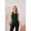 imageVICHYIE Women Tank Tops Summer Sleeveless Basic Cami Top Shirt Slim Knit Ribbed Racerback BlousesDark Green