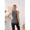 imageVICHYIE Women Tank Tops Summer Sleeveless Basic Cami Top Shirt Slim Knit Ribbed Racerback BlousesDark Grey