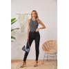 imageVICHYIE Women Tank Tops Summer Sleeveless Basic Cami Top Shirt Slim Knit Ribbed Racerback BlousesDark Grey